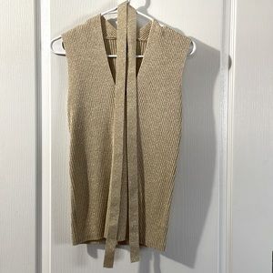 1990’s New York & Co Champaign & Gold Glitter Top